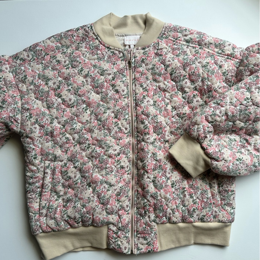 Entro Floral Jacket with Beige Trim